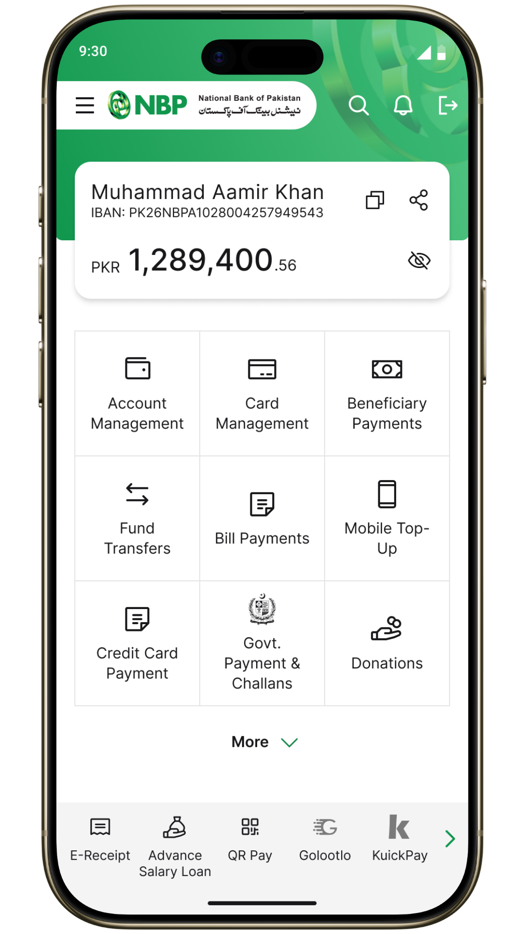 Redesigned NBP Digital home screen