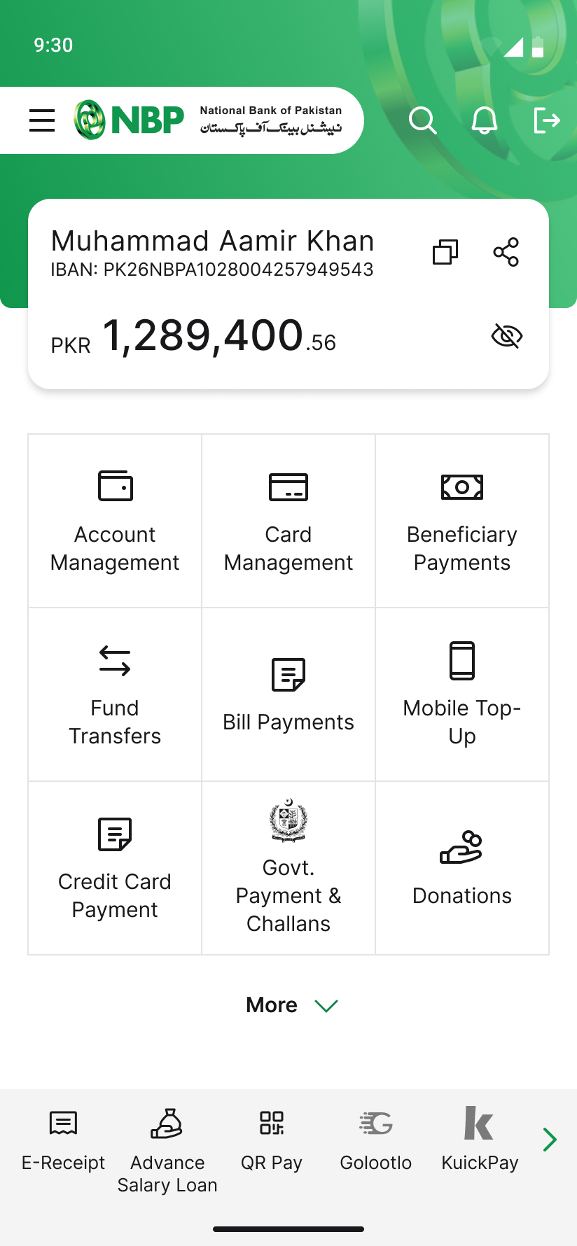 Redesigned NBP Digital home screen