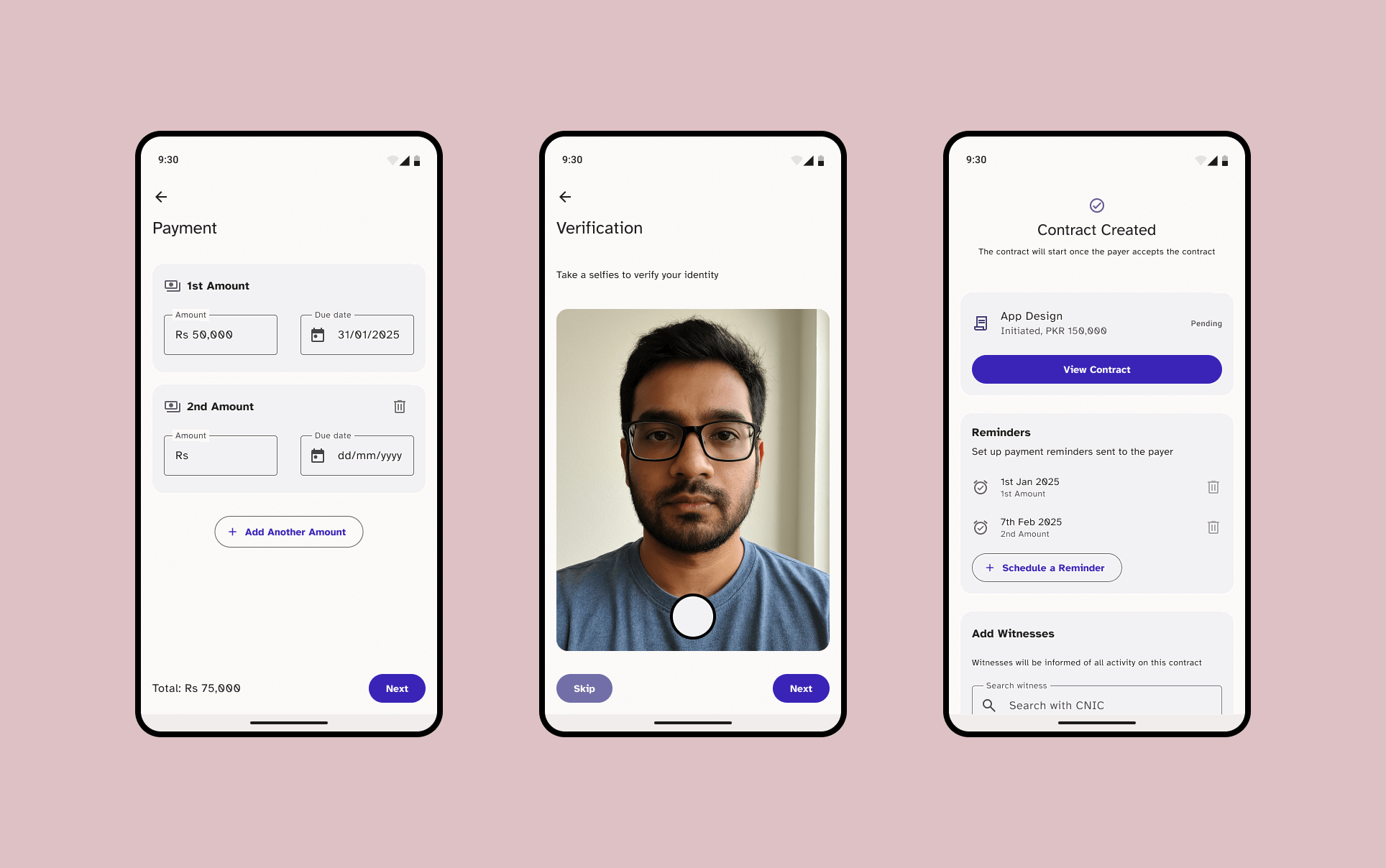 Samples for new contract creation